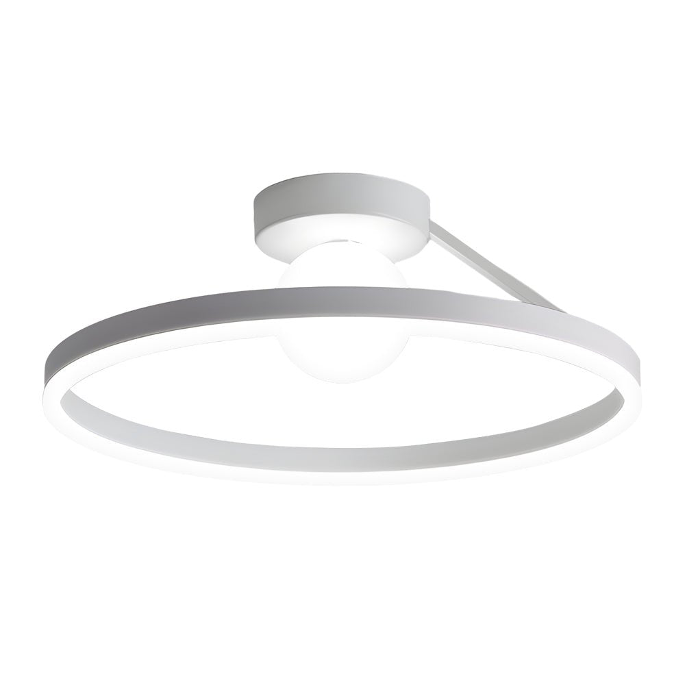 Modern Round Minimalist Semi Flush Mount Ceiling Light with 3-Step