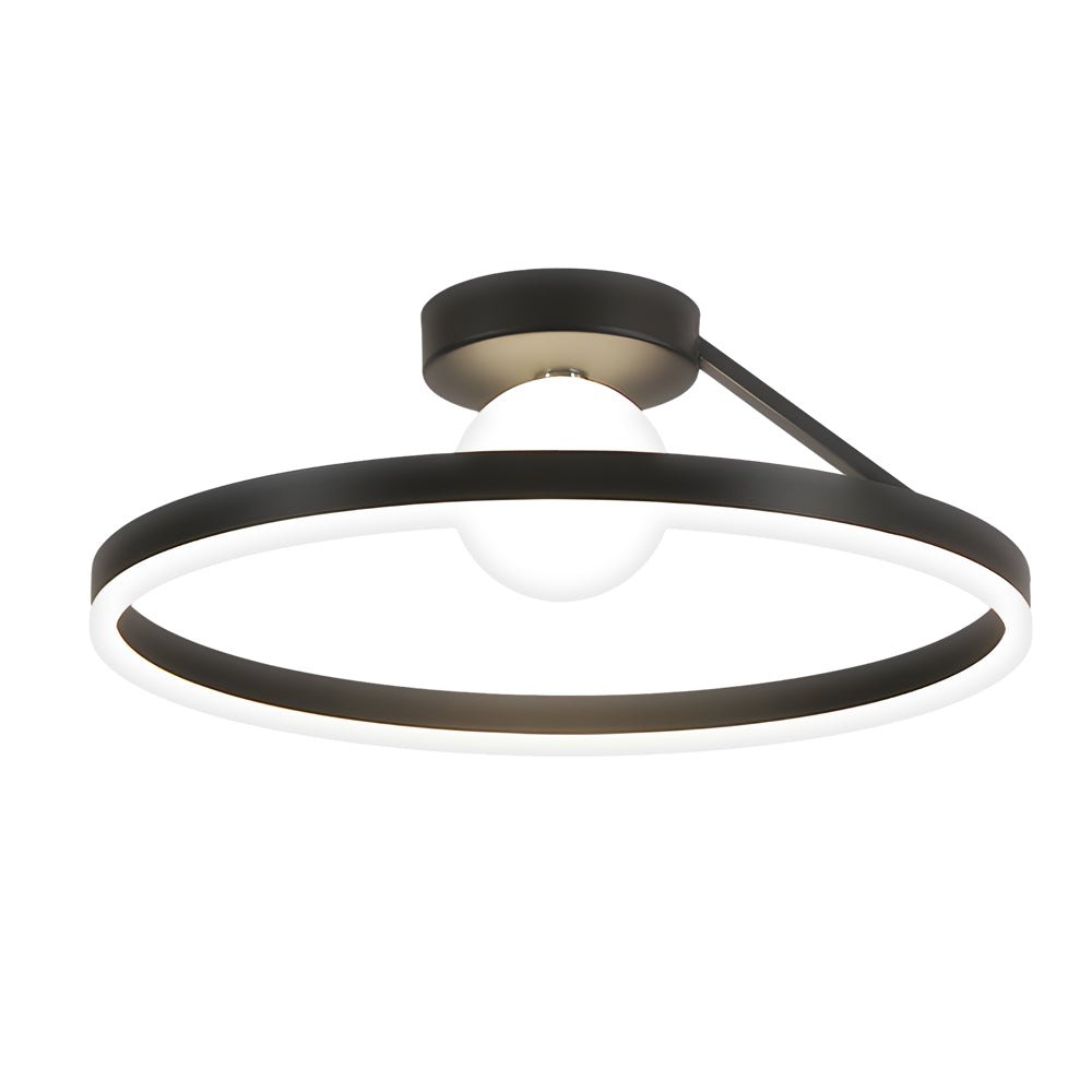 Modern Round Minimalist Semi Flush Mount Ceiling Light with 3-Step