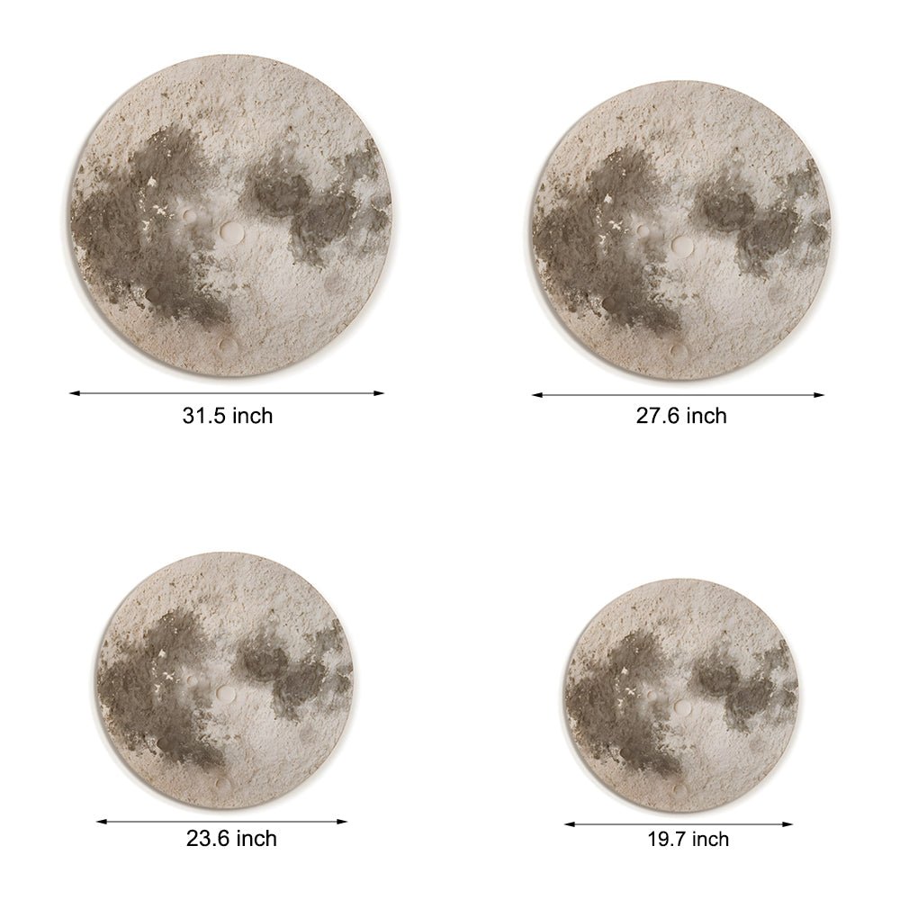 3D Moon LED Wall Art with Voice Control - Modern Sandstone Painting
