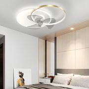Modern LED Ceiling Fan with Light | 3-Color Temp | Flush Mount