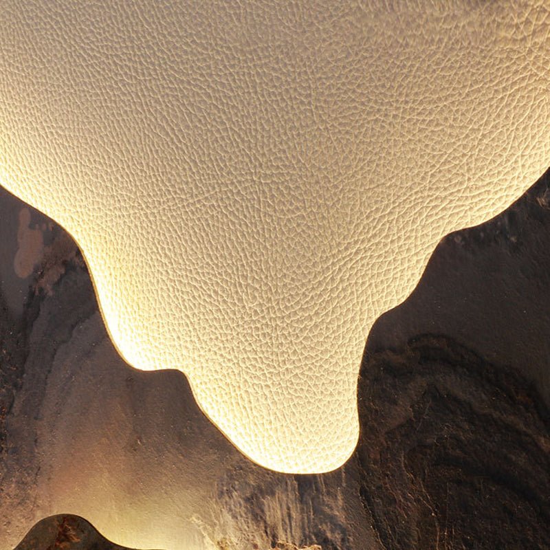 Round Natural Rock Slab Mountain Scenery Modern Wall Light