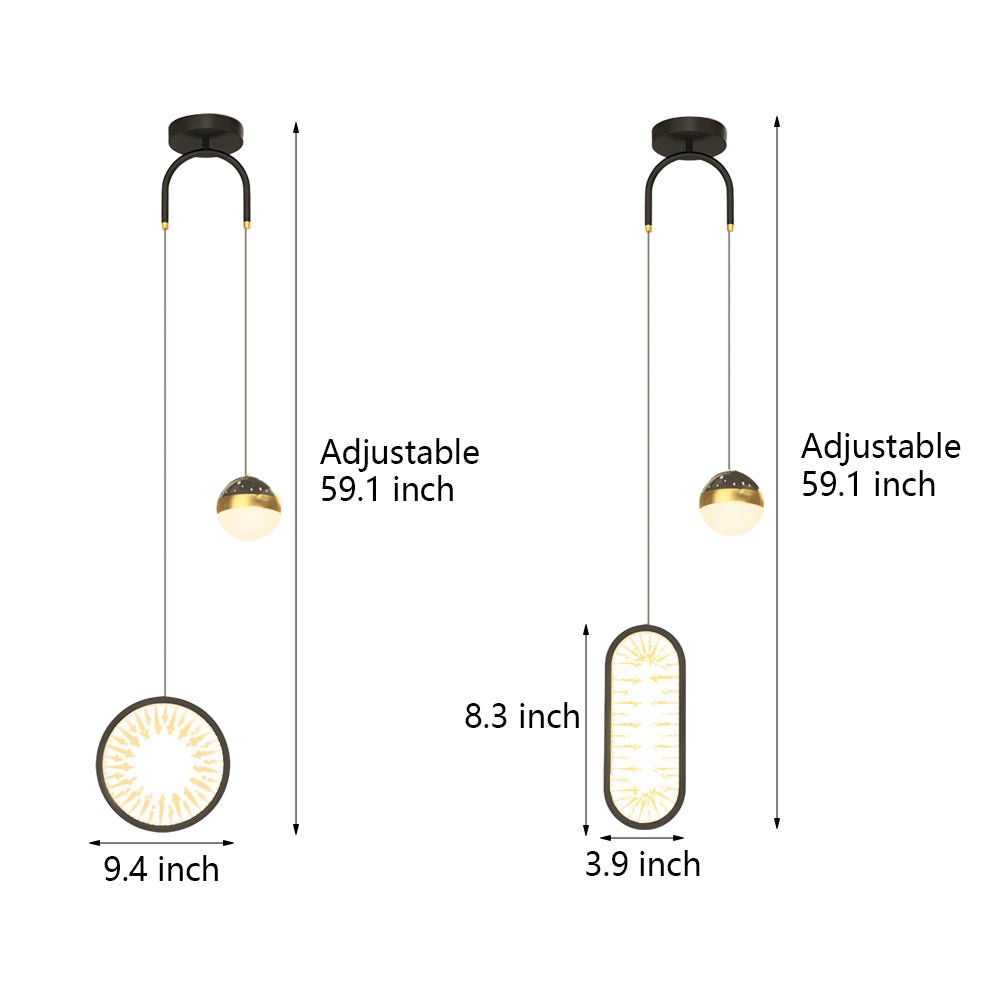 Nordic Starry Projection Pendant Light with 3-Step Dimming
