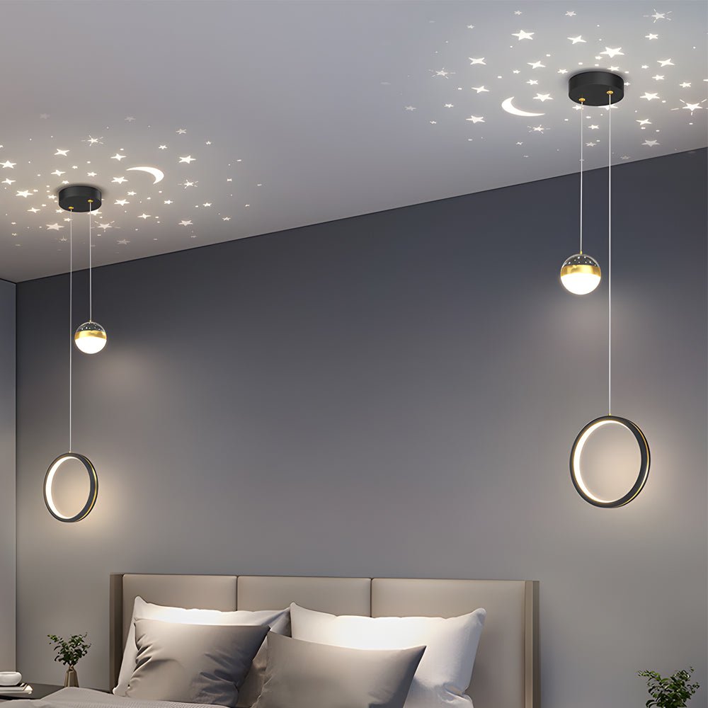 Starry Projection Pendant Light with 3-Step Dimming LED