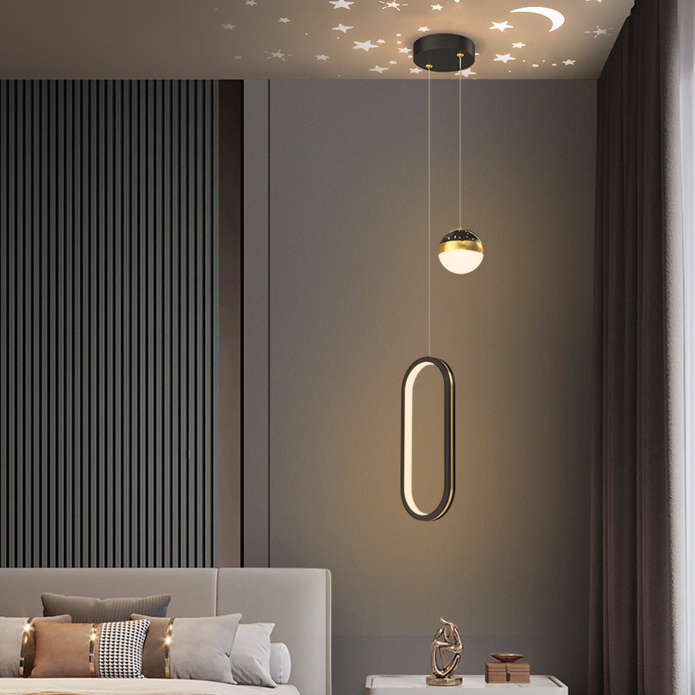 Starry Projection Pendant Light with 3-Step Dimming LED