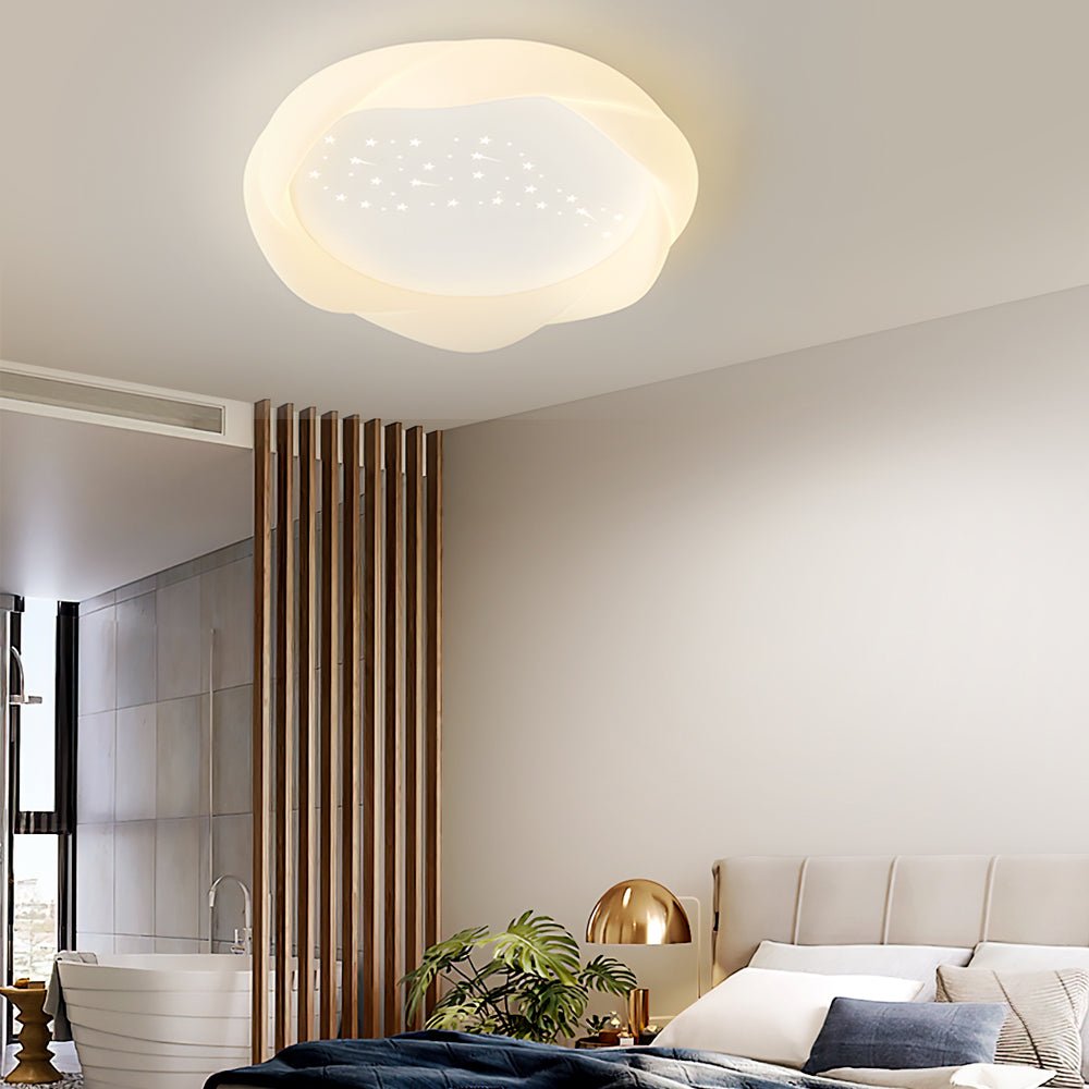 Modern Flush Mount LED Ceiling Light with Three-Step Dimming