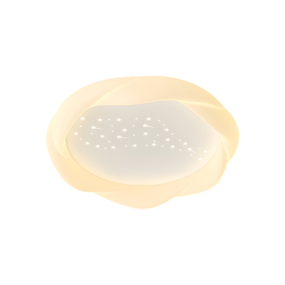 Modern Flush Mount LED Ceiling Light with Three-Step Dimming