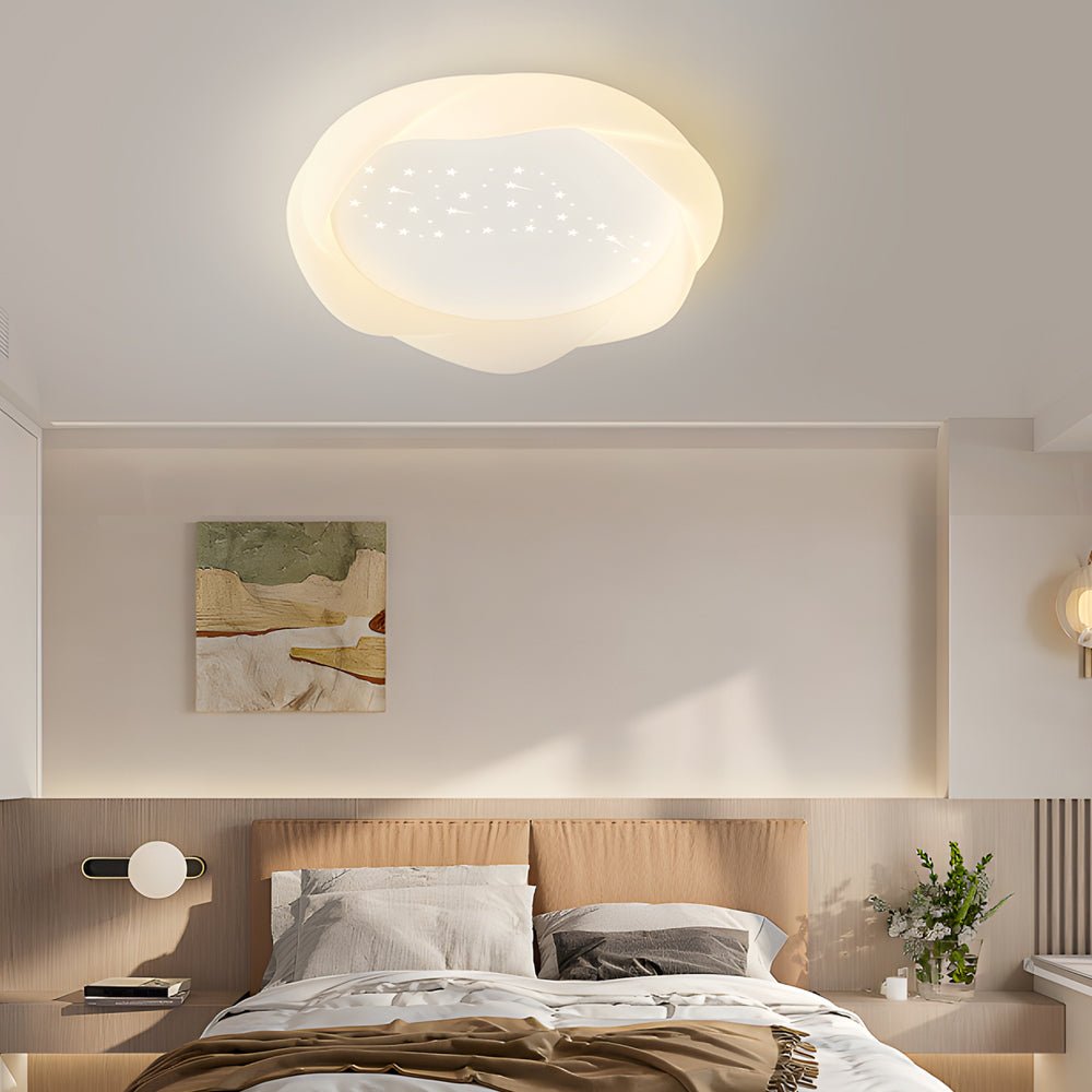 Modern Flush Mount LED Ceiling Light with Three-Step Dimming