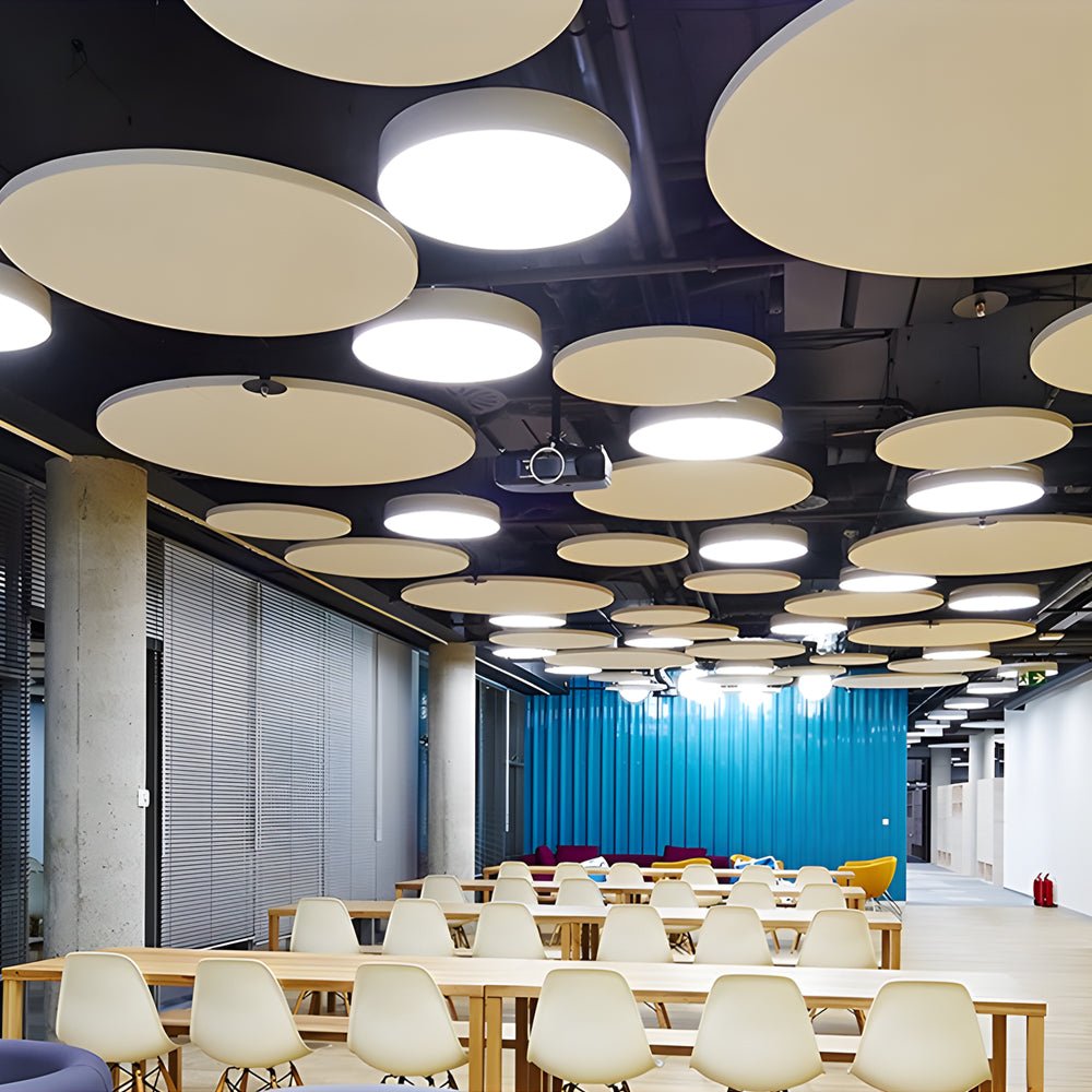 Modern Round LED Pendant Light for Office and Workspace