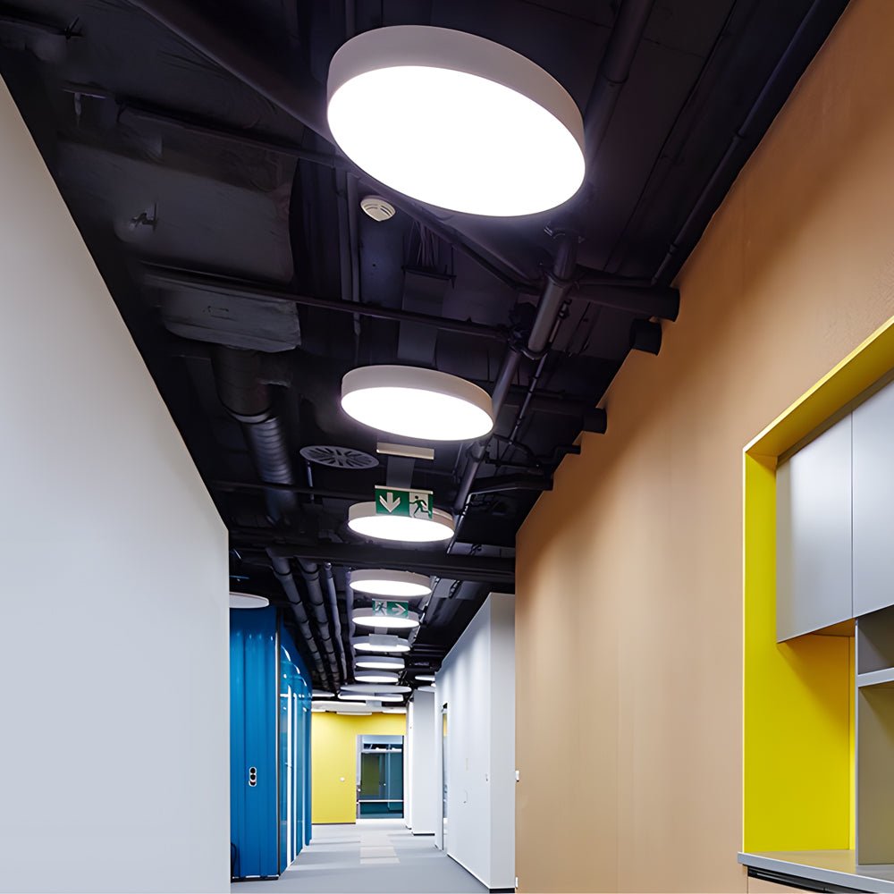 Modern Round LED Pendant Light for Office and Workspace