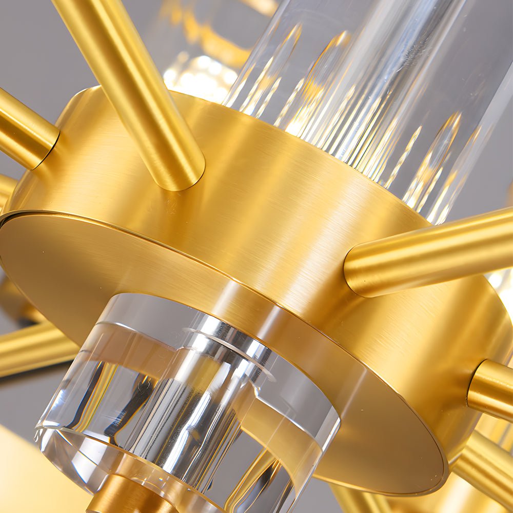 Modern Crystal Molecular Chandelier – Glass & Copper Finish