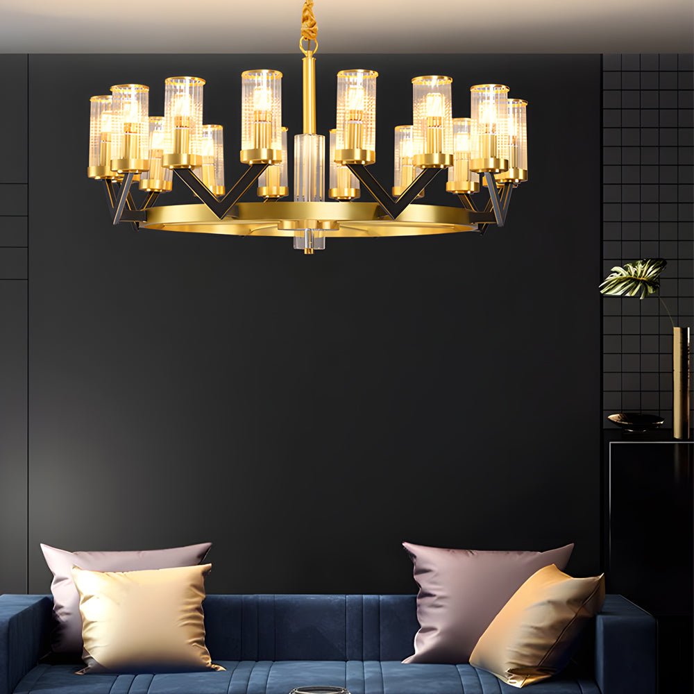 Modern Crystal Molecular Chandelier – Glass & Copper Finish