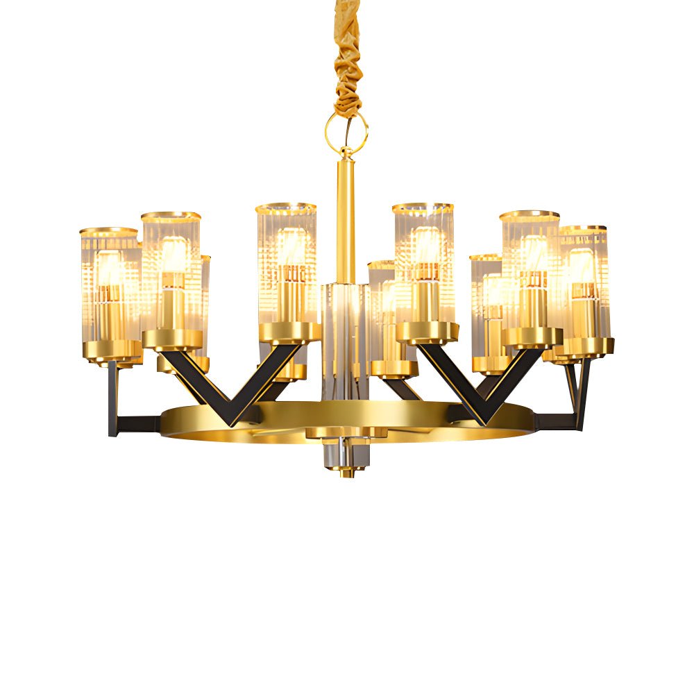 Modern Crystal Molecular Chandelier – Glass & Copper Finish