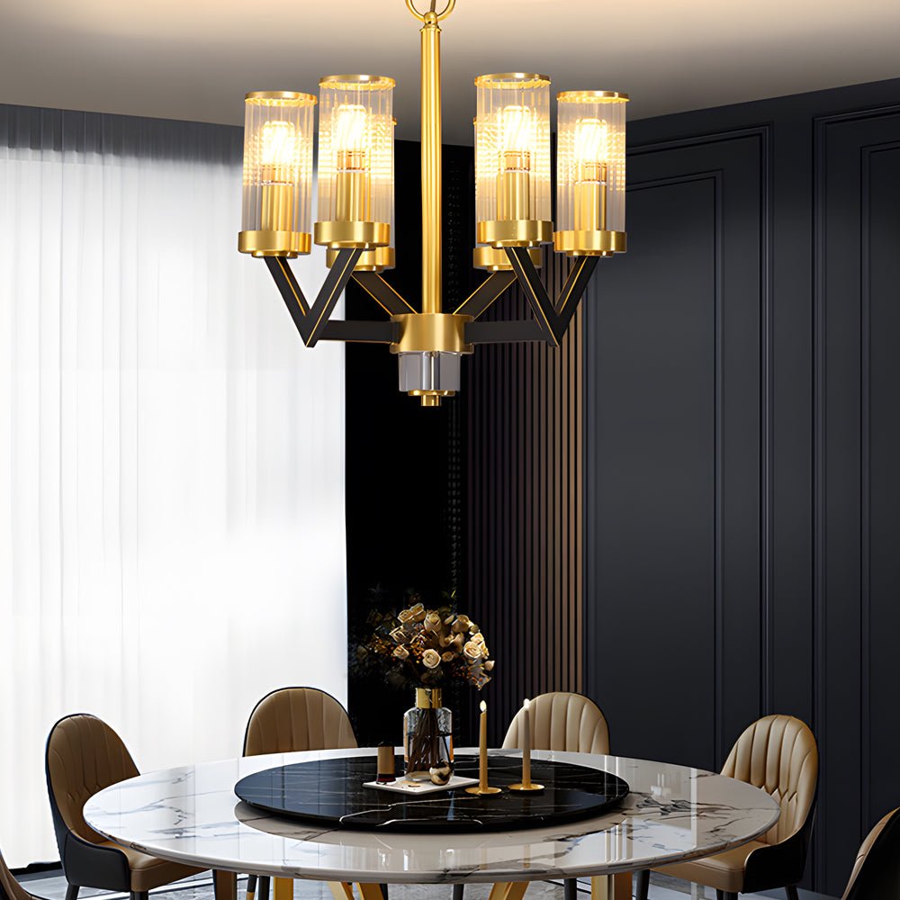 Modern Crystal Molecular Chandelier – Glass & Copper Finish