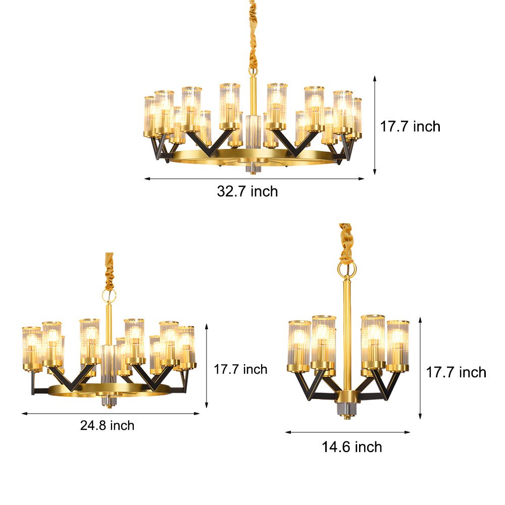 Modern Crystal Molecular Chandelier – Glass & Copper Finish
