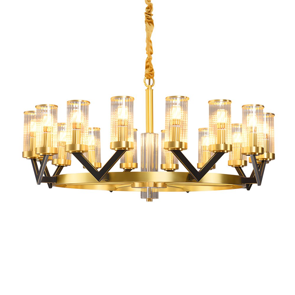 Modern Crystal Molecular Chandelier – Glass & Copper Finish