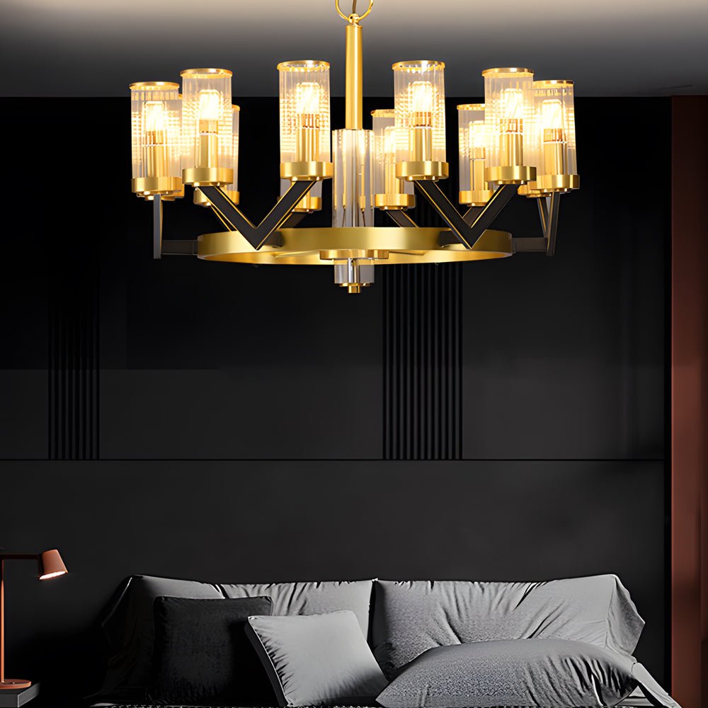 Modern Crystal Molecular Chandelier – Glass & Copper Finish