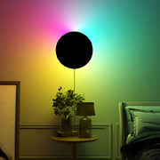 Modern RGB LED Wall Sconce with Remote Control - Black Aluminum