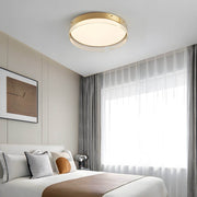 Modern Ribbed Glass LED Flush Mount Ceiling Light
