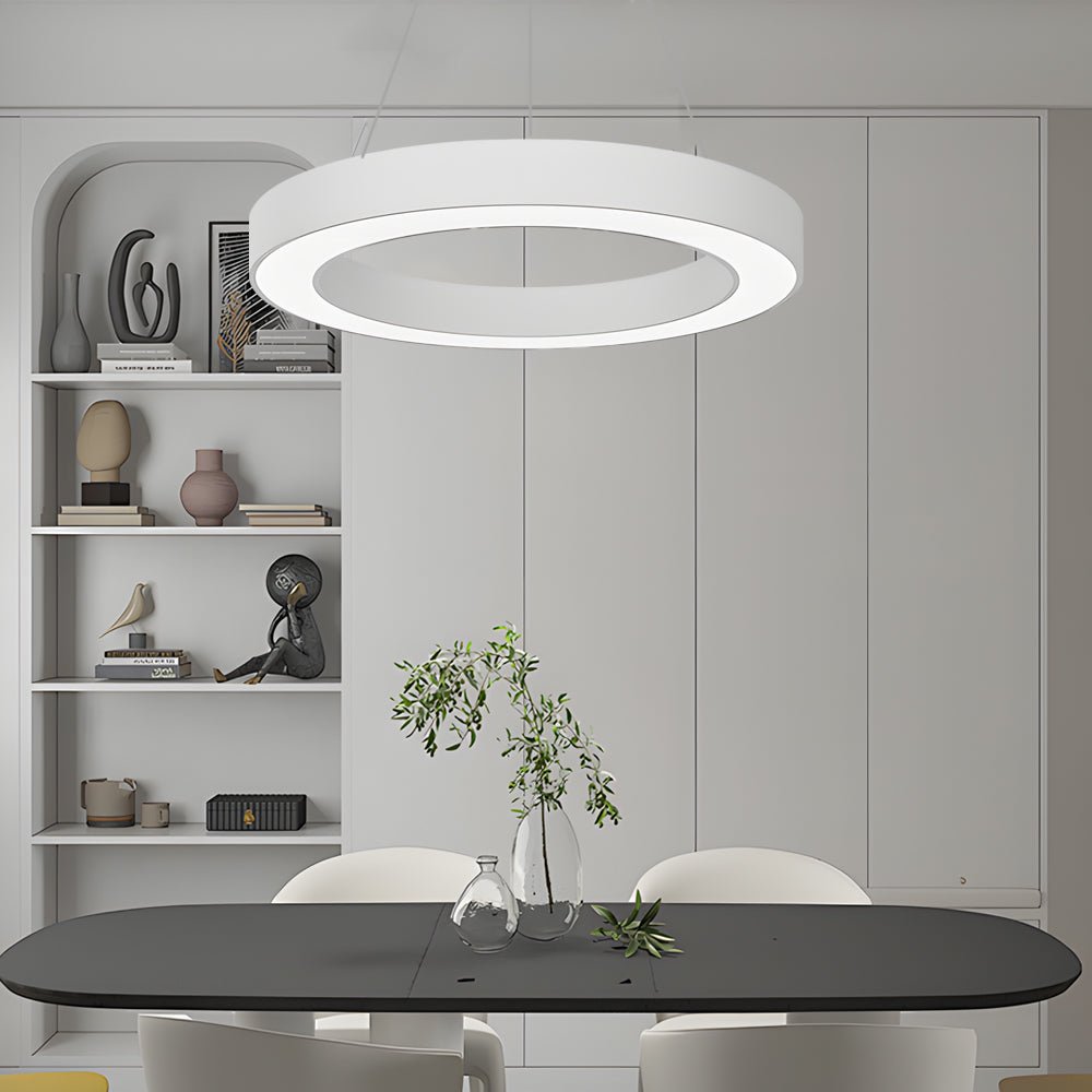 Modern Ring LED Pendant Light - Office & Gym Suspended Fixture