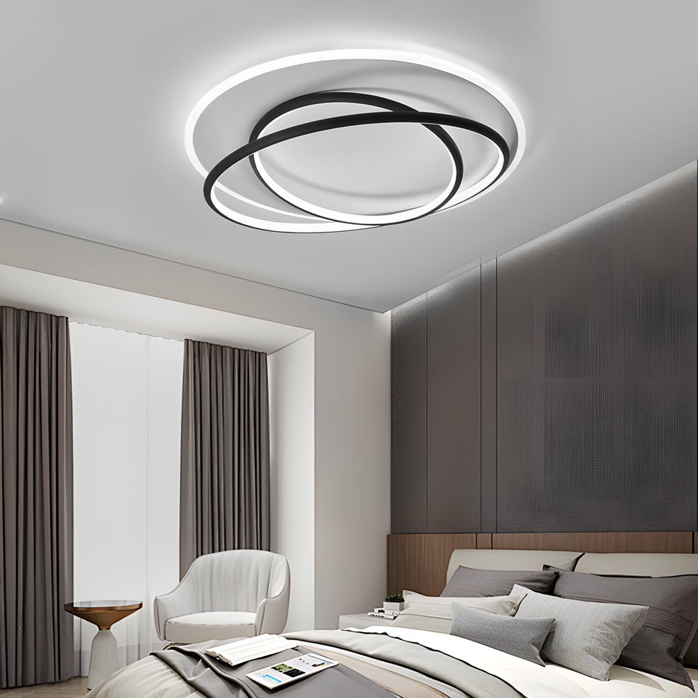 Modern Round Ring LED Ceiling Light with 3-Step Dimming