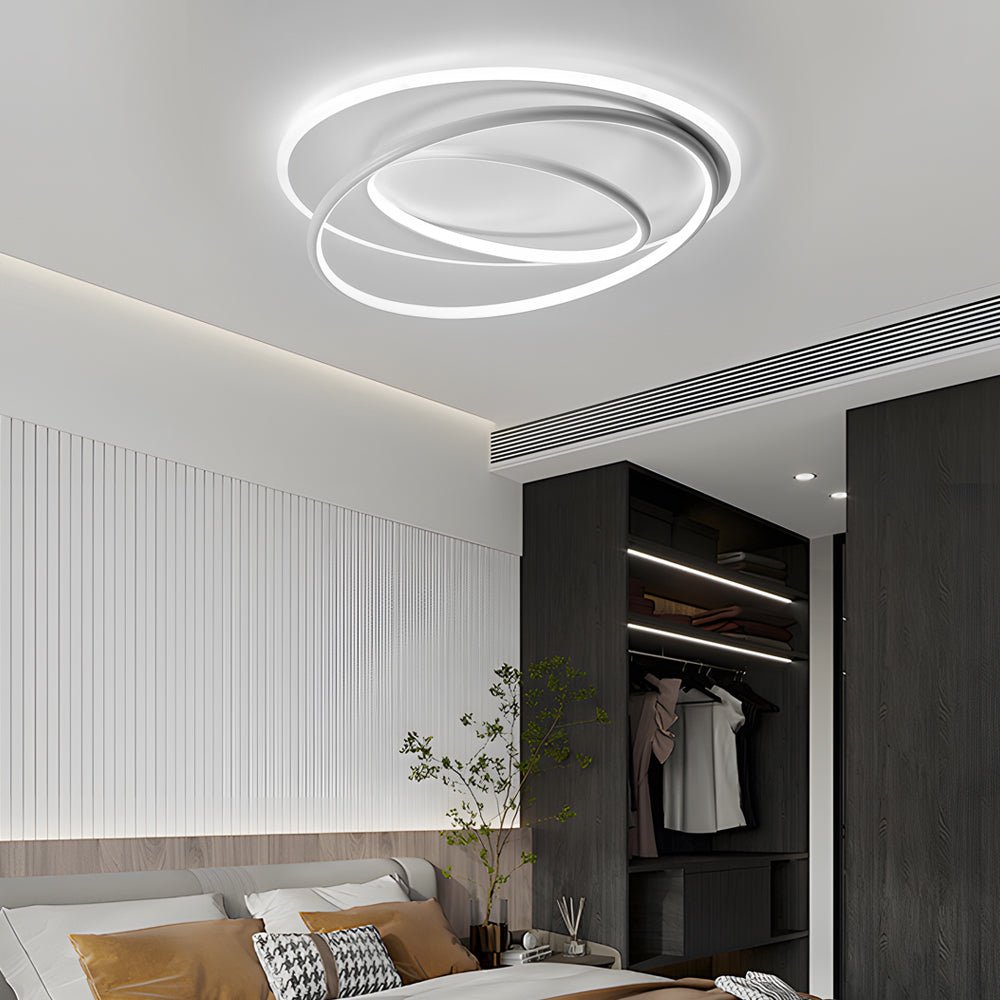 Modern Round Ring LED Ceiling Light with 3-Step Dimming