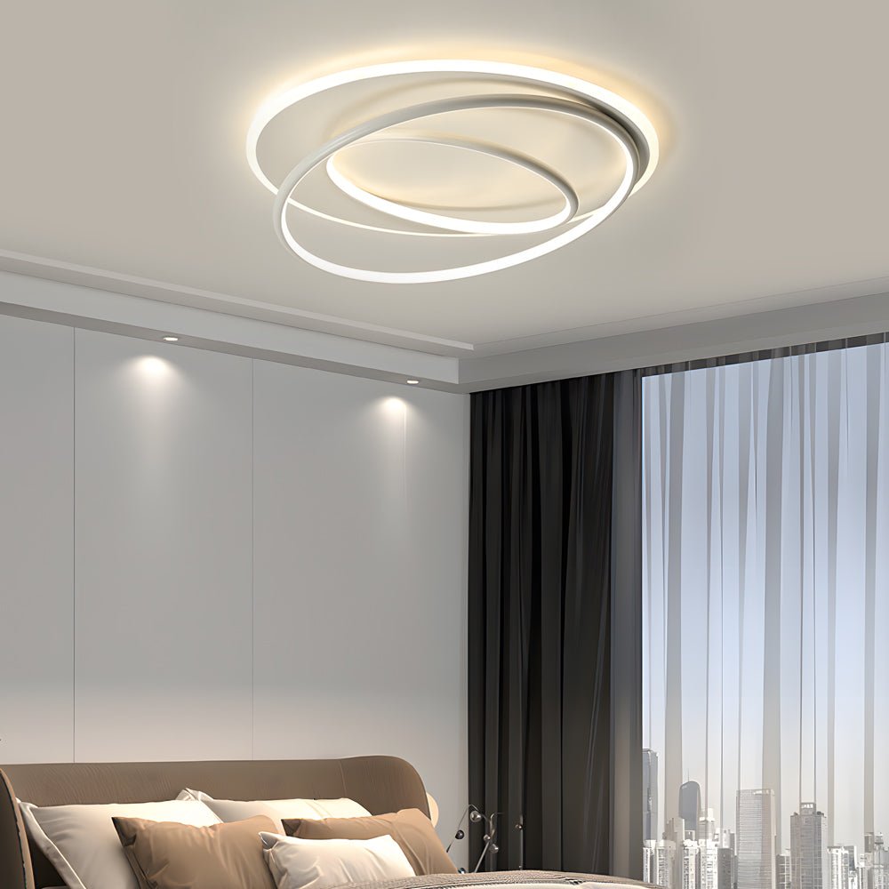 Modern Round Ring LED Ceiling Light with 3-Step Dimming