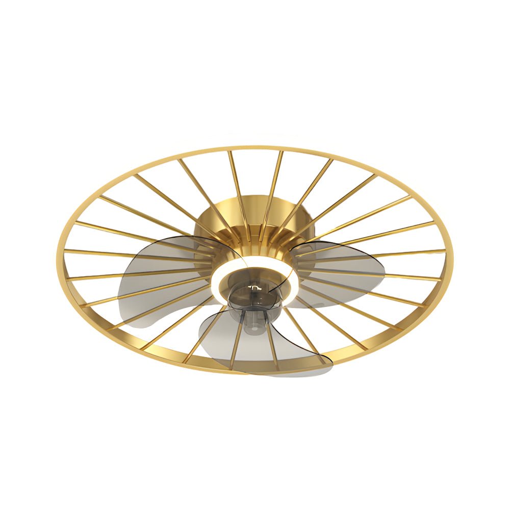 Modern Nordic Flush Mount Ceiling Fan Light with Dimmable LED