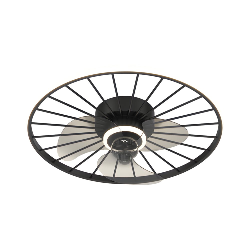 Modern Nordic Flush Mount Ceiling Fan Light with Dimmable LED