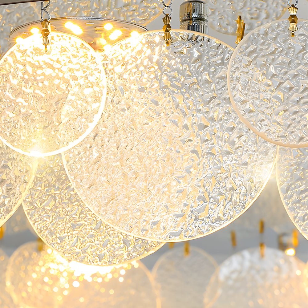 Glass Seashell Flush Mount Ceiling Light with 3-Step Dimming