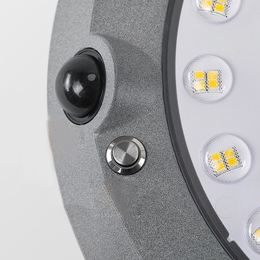 Round Solar LED Outdoor Wall Light with Motion Sensor