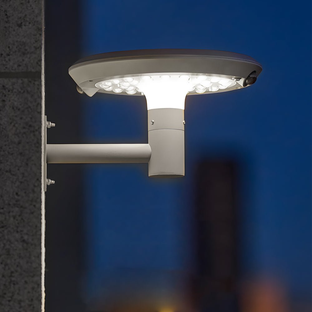 Round Solar LED Outdoor Wall Light with Motion Sensor