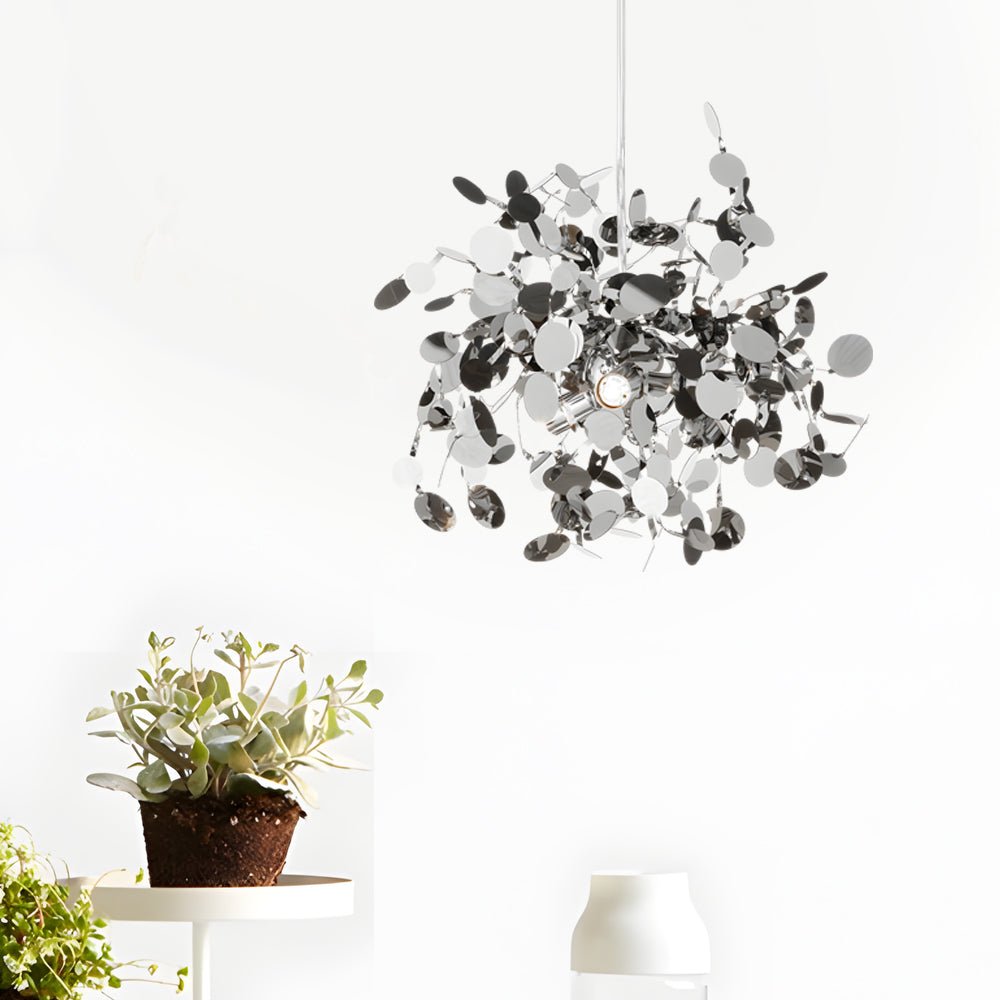 Modern Spherical Disc Chandelier Stainless Steel Nordic Pendant