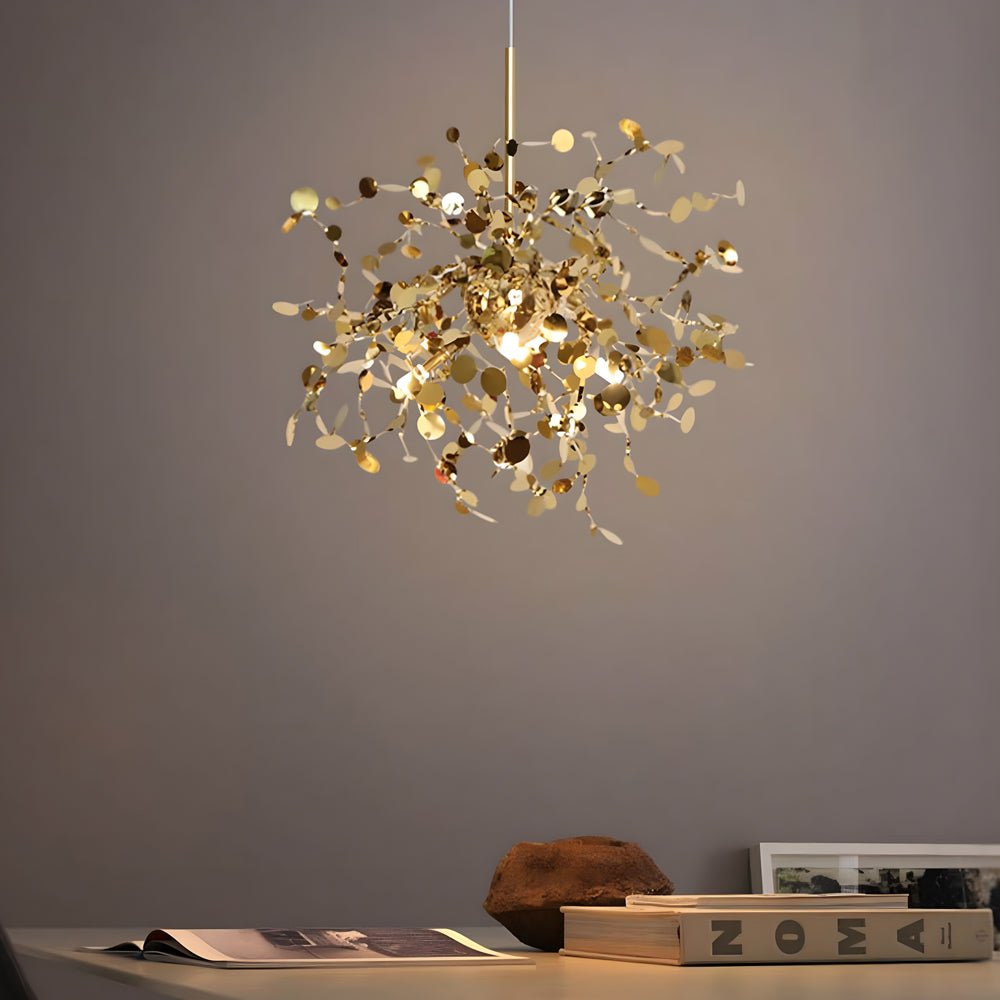 Modern Spherical Disc Chandelier Stainless Steel Nordic Pendant