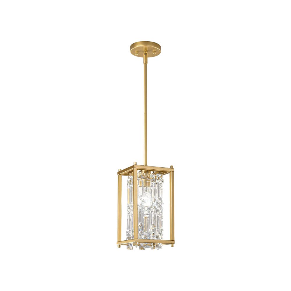 Crystal Pendant Light with Iron Frame - Modern Chandelier