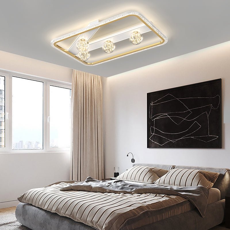 Dimmable LED Geometric Semi Flush Mount Ceiling Light