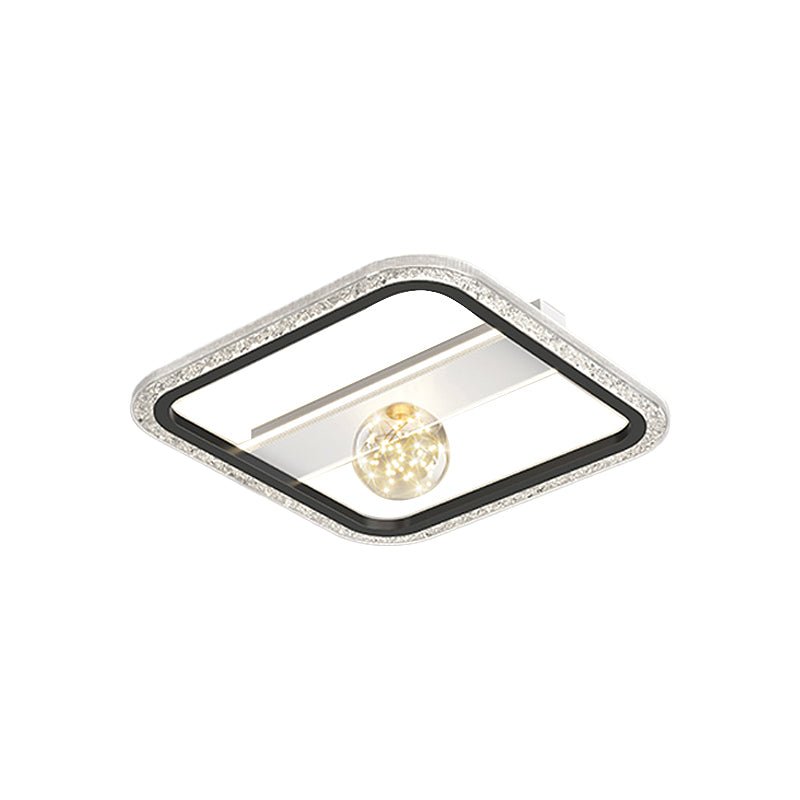 Dimmable LED Geometric Semi Flush Mount Ceiling Light