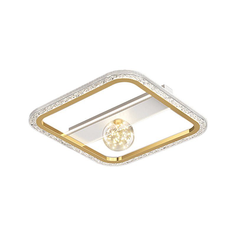 Dimmable LED Geometric Semi Flush Mount Ceiling Light