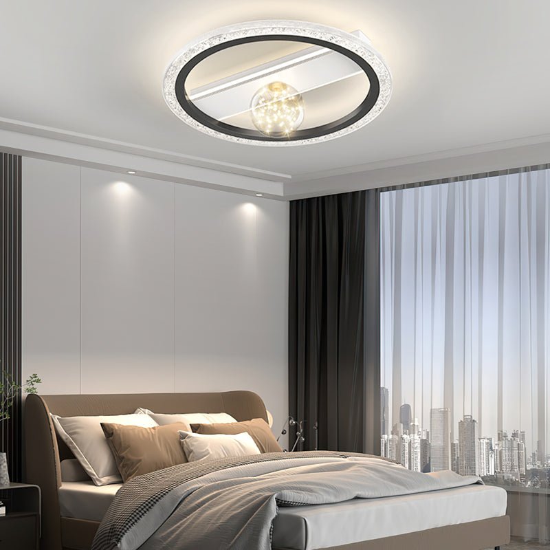 Dimmable LED Geometric Semi Flush Mount Ceiling Light