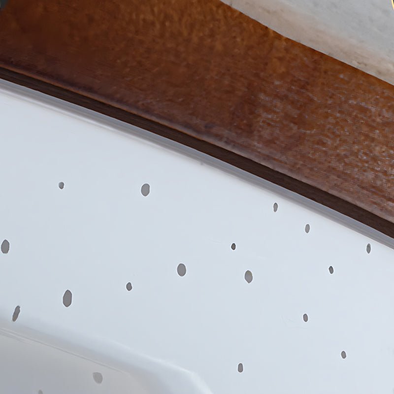 Wood LED Flush Mount Ceiling Light with Three-Step Dimming