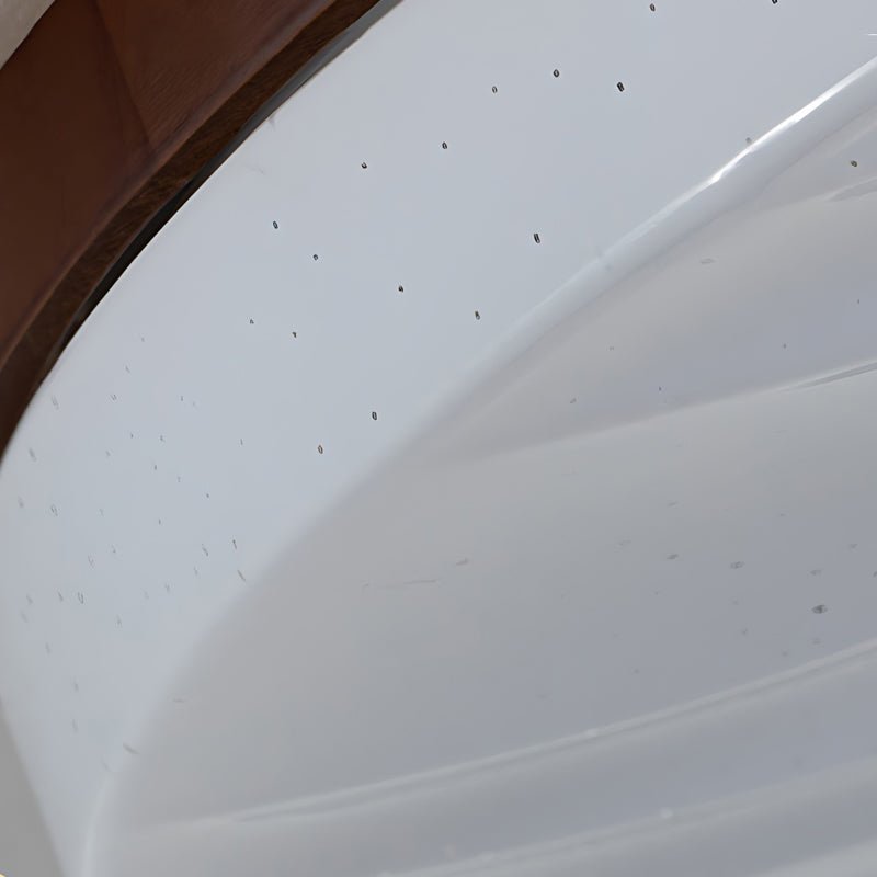 Wood LED Flush Mount Ceiling Light with Three-Step Dimming