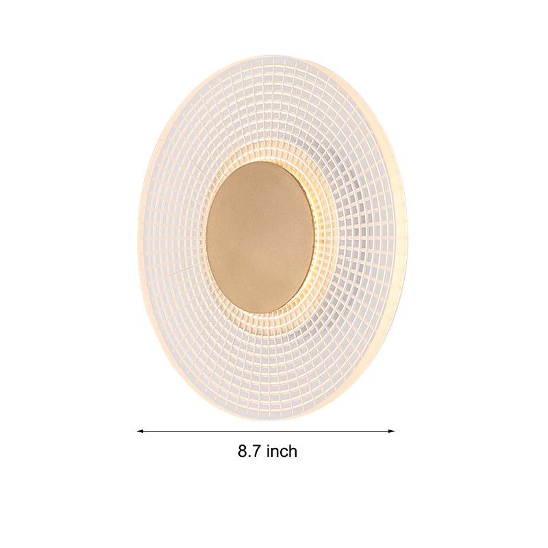 Round Striped Acrylic LED Wall Sconce - Modern Minimalist Design