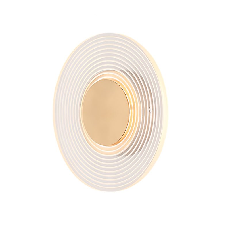 Round Striped Acrylic LED Wall Sconce - Modern Minimalist Design