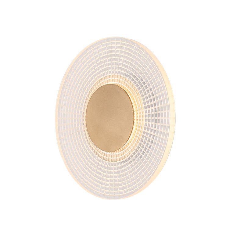 Round Striped Acrylic LED Wall Sconce - Modern Minimalist Design