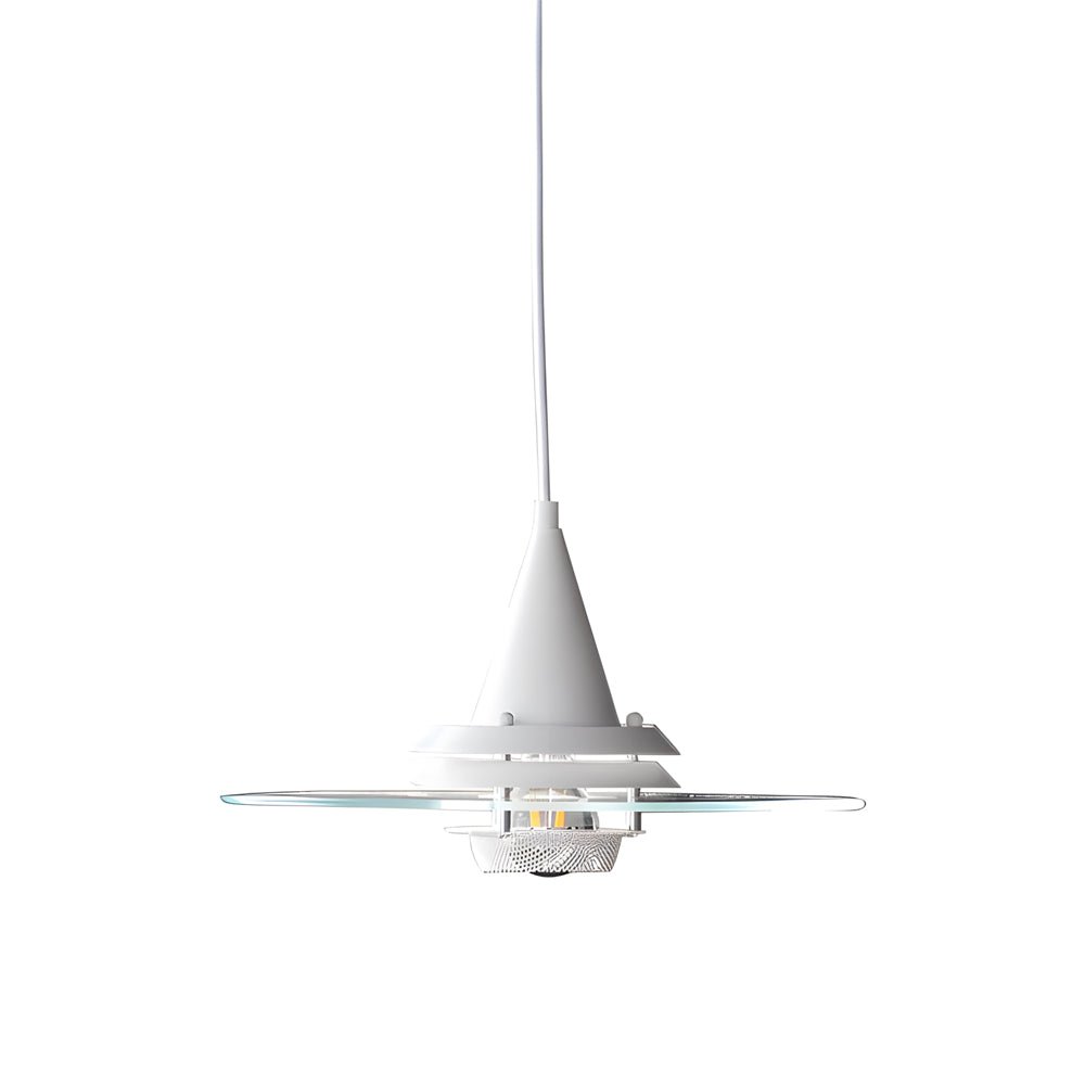 Modern Glass UFO Pendant Light with 3-Step Dimming