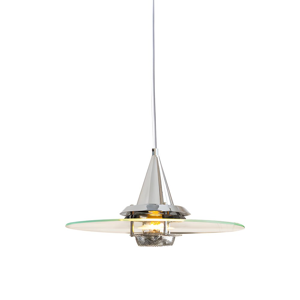 Modern Glass UFO Pendant Light with 3-Step Dimming