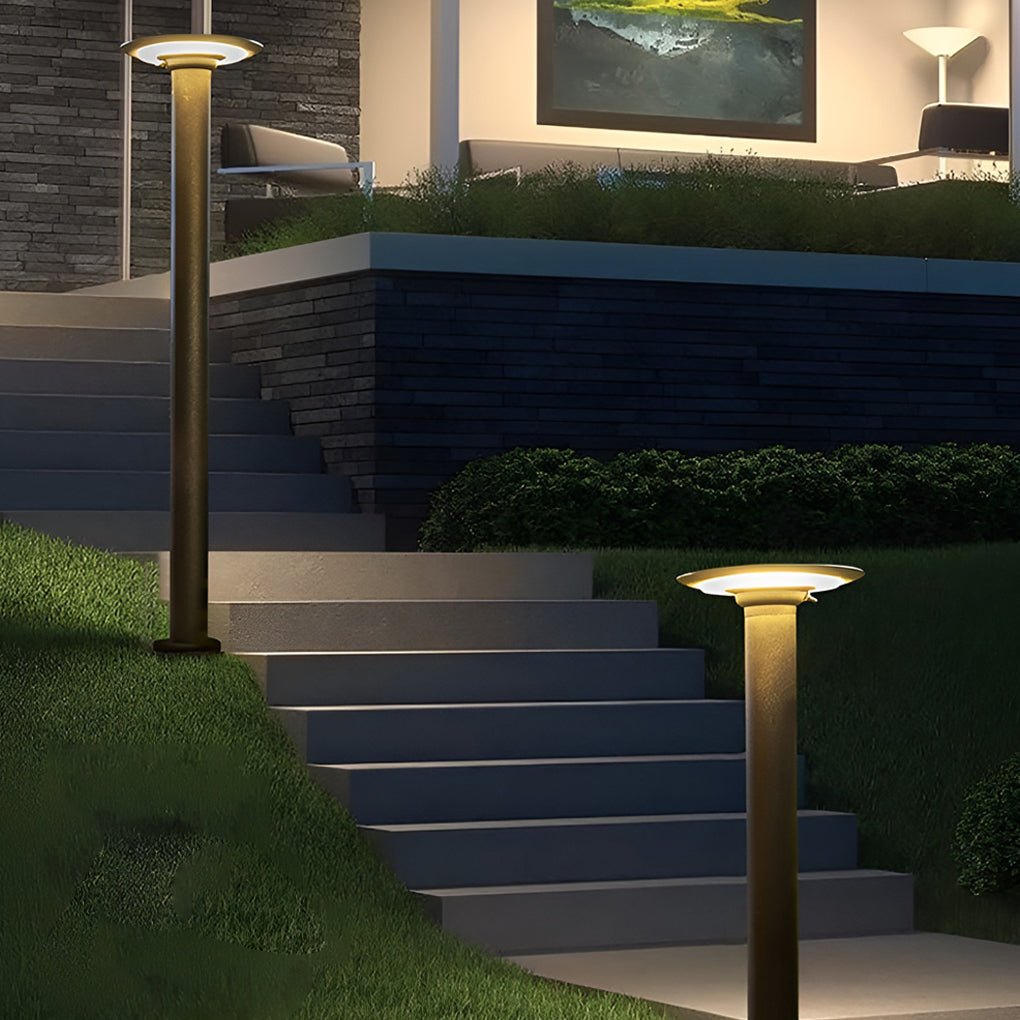 UFO Solar Pathway Light Modern Die-Cast Aluminum Outdoor Garden