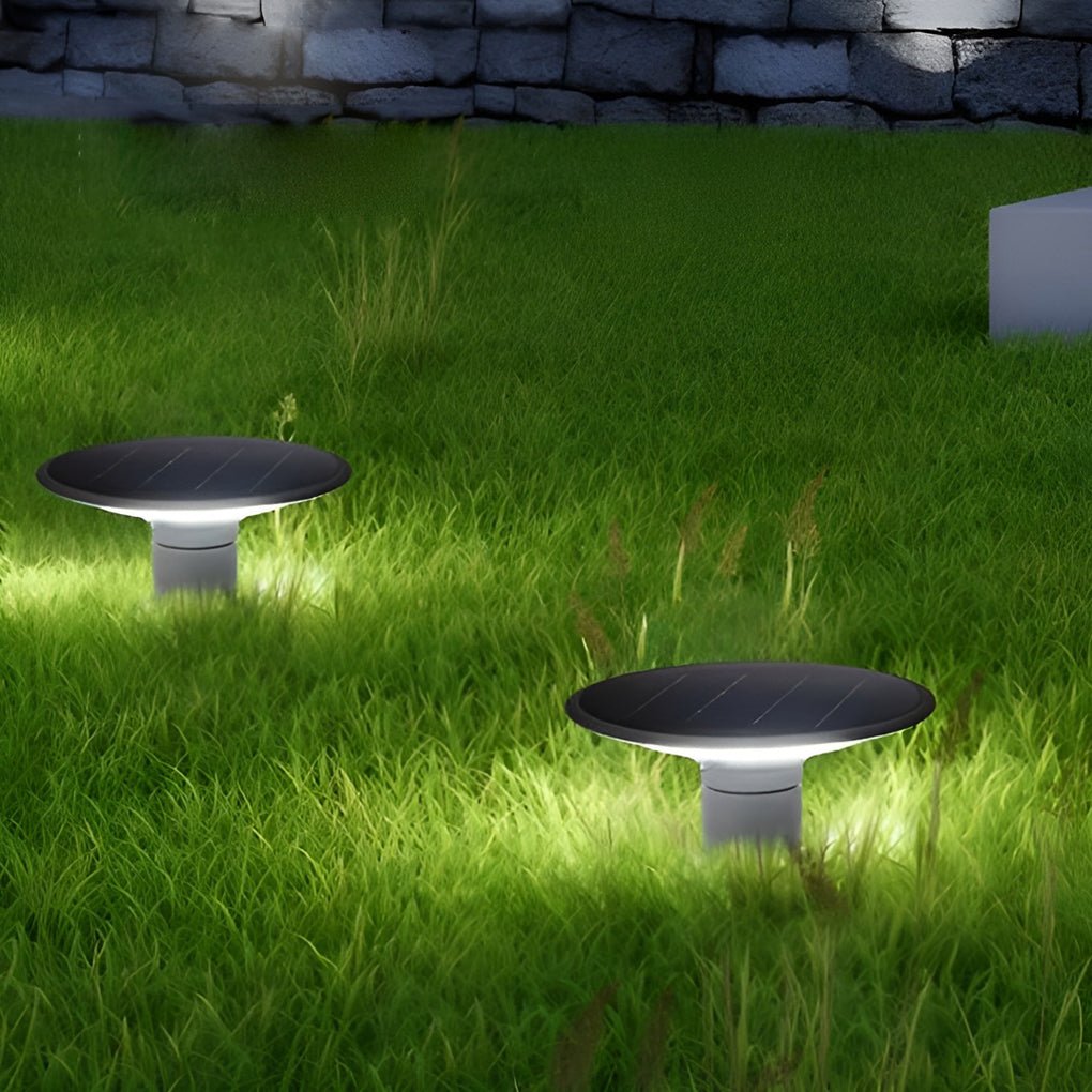 Solar UFO Fence Post Light with Dual Temperature LED – Aluminum