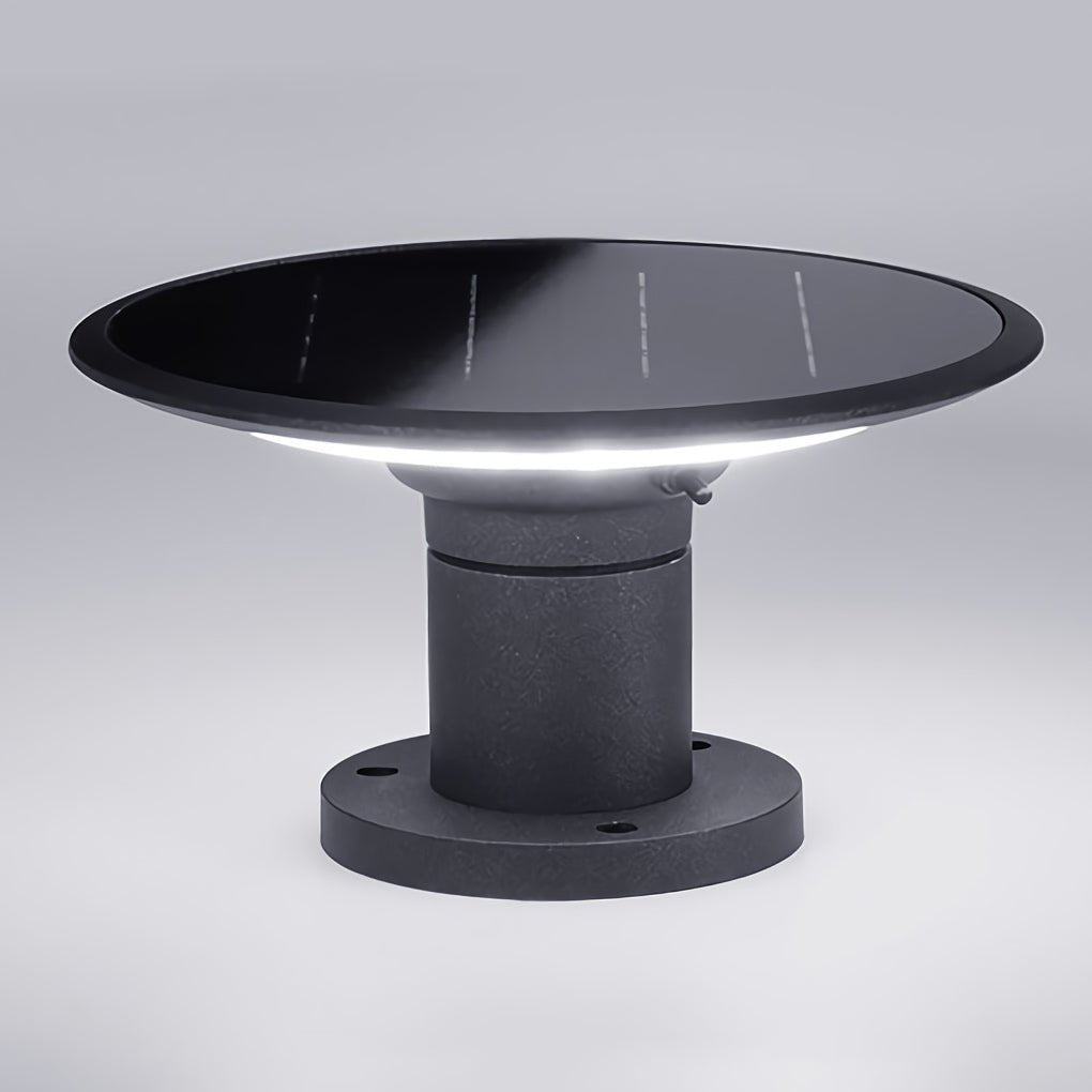 Solar UFO Fence Post Light with Dual Temperature LED – Aluminum