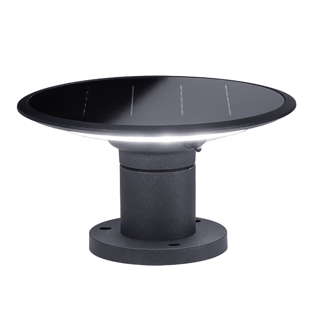 Solar UFO Fence Post Light with Dual Temperature LED – Aluminum