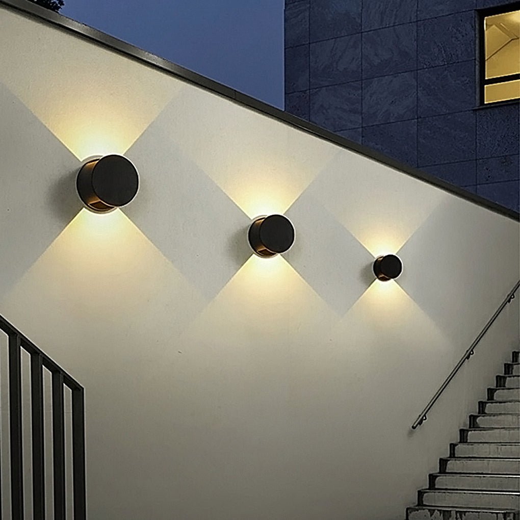 Round Up Down Waterproof LED Outdoor Wall Light Aluminum